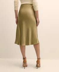 Viscose Bronze-Gold Slip Skirt