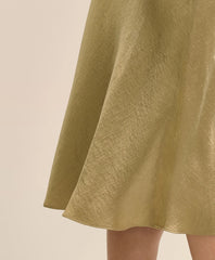 Viscose Bronze-Gold Slip Skirt