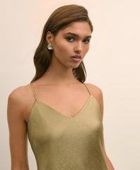 Viscose Bronze-Gold V-Neck Camisole