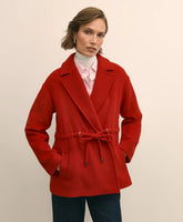 Wool Double-Faced Drawstring Waist Coat