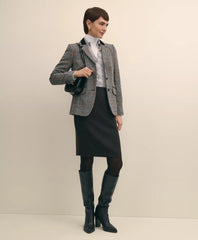 Plaid Shetland Wool Riding Jacket