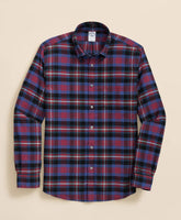 Portuguese Flannel Polo Button Down Collar, Bright Plaid Shirt