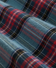 Portuguese Flannel Polo Button Down Collar, Stewart Tartan Shirt