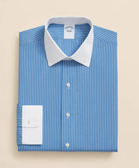 Pure Supima® Cotton Regular-Finish Ainsley Collar, Ground Stripe Dress Shirt