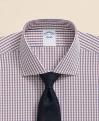 Pure Supima® Cotton Regular-Finish English Spread Collar, Micro Check Dress Shirt