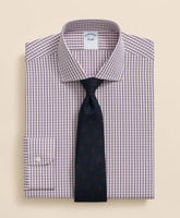Pure Supima® Cotton Regular-Finish English Spread Collar, Micro Check Dress Shirt