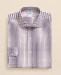 Pure Supima® Cotton Regular-Finish English Spread Collar, Micro Check Dress Shirt