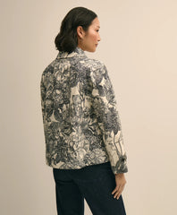 Relaxed Cotton Twill Floral Jacket