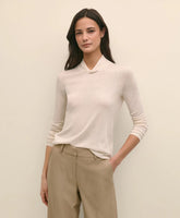 Silk Cashmere Twist Neck Sweater