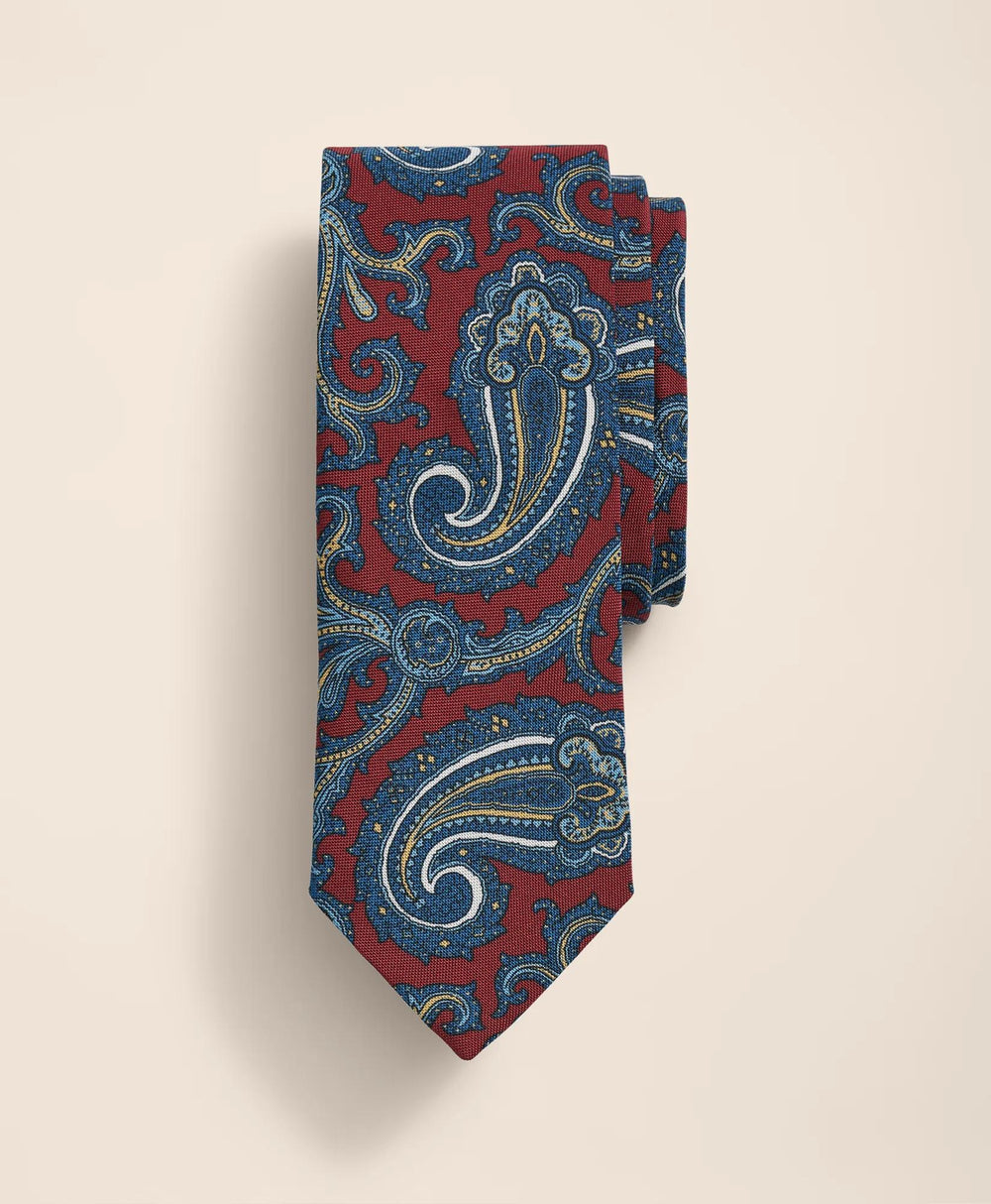 Silk-Cotton Paisley Tie