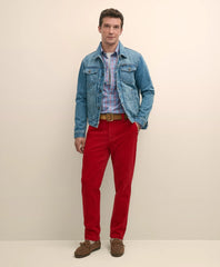 Slim Fit Cotton Wide-Wale Corduroy Pants