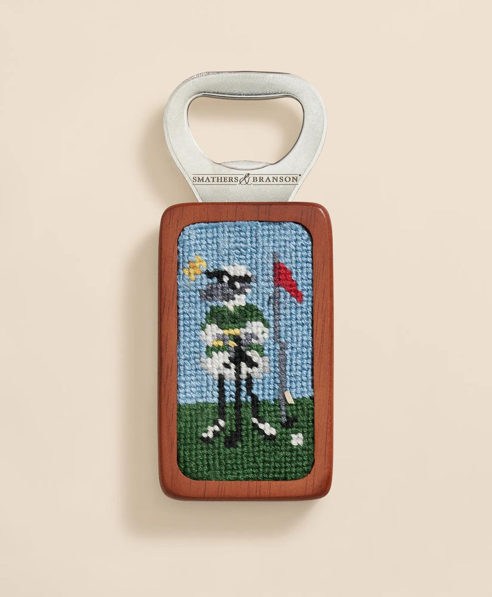 Smathers & Branson Needlepoint Henry Golf Bottle Opener