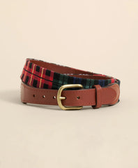 Smathers & Branson Needlepoint Plaid Belt