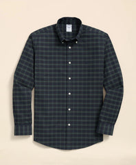 Stretch Non-Iron Oxford Button-Down Collar, Black Watch Shirt