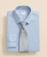 Stretch Supima® Cotton Non-Iron Royal Oxford Ainsley Collar, Checked Dress Shirt