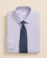 Stretch Supima® Cotton Non-Iron Royal Oxford Ainsley Collar, Striped Dress Shirt