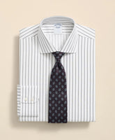 Stretch Supima® Cotton Non-Iron Twill English Spread Collar, Bold Stripe Dress Shirt