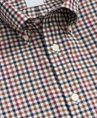 Stretch Supima® Cotton Non-Iron Twill Polo Button Down, Check Sport Shirt