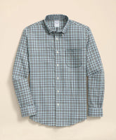 Stretch Supima® Cotton Non-Iron Twill Polo Button Down, Check Sport Shirt