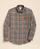 Stretch Supima® Cotton Non-Iron Twill Polo Button Down, Glen Plaid Sport Shirt