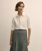 Supima® Cotton Beaded-Trim Poplin Shirt