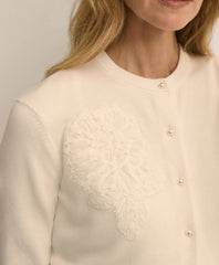 Supima® Cotton Floral Embroidered Cardigan