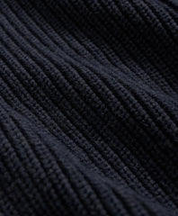 Supima® Cotton Ribbed Mock Neck Cardigan