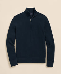 Supima® Cotton Pique Quarter-Zip Sweater