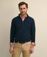 Supima® Cotton Pique Quarter-Zip Sweater