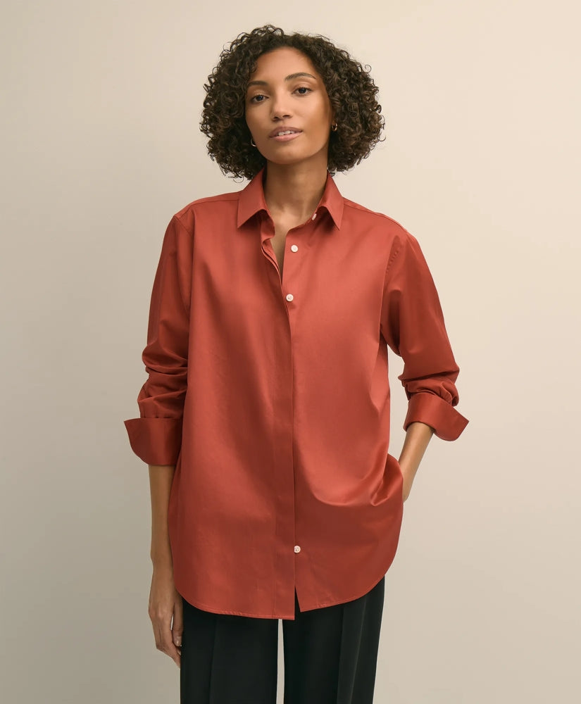 Supima® Cotton Sateen Relaxed Shirt