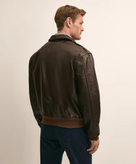 The Cockpit x Brooks Brothers A-2 Leather Flight Jacket