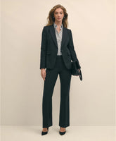 The Essentials Brooks Brothers Stretch Wool Flare Leg Trousers