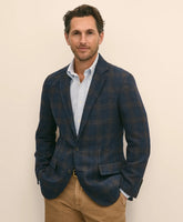 Traditional Fit Wool-Cotton-Silk-Cashmere Hopsack Check Sport Coat