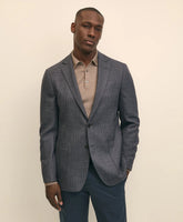 Traditional Fit Wool Hopsack Gingham Sport Coat