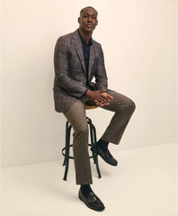 Traditional Fit Wool Plaid-Gingham Sport Coat