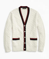 Vintage-Inspired Supima® Cotton Tennis Cardigan