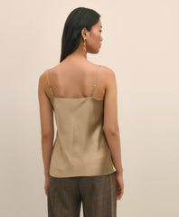 V-Neck Cami in Washable Silk Charmeuse