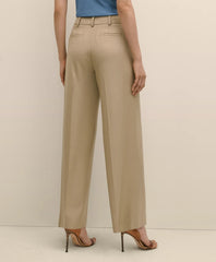 Wool-Blend Wide-Leg Pants