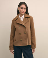 Wool Double-Faced Cropped Peacoat