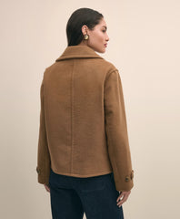Wool Double-Faced Cropped Peacoat