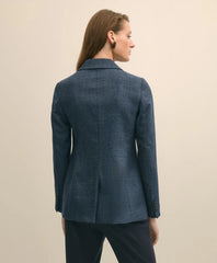 Wool Plaid Double-Breasted Jacket