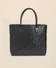 Woven Leather Tote Bag