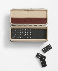 Travel Dominoes Game With Calfskin Case