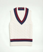 Vintage-Inspired Tennis V-Neck Vest in Supima® Cotton