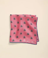 Silk Equestrian Motif Pocket Square