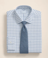 Brooks Brothers Explorer Collection Non-Iron Twill Ainsley Collar, Windowpane Dress Shirt
