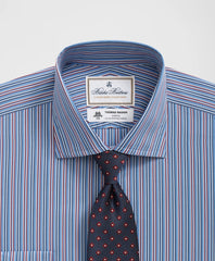 Brooks Brothers X Thomas Mason® Cotton English Collar, Multi-Striped Dress Shirt