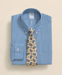 Pure Supima® Cotton Regular-Finish Polo Button Down Collar, Candy Stripe Dress Shirt