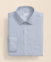 Brooks Brothers Explorer Collection Non-Iron Twill Ainsley Collar, Stripe Dress Shirt