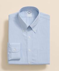 Pure Supima® Cotton Regular-Finish Polo Button Down Collar, Micro Windowpane Dress Shirt